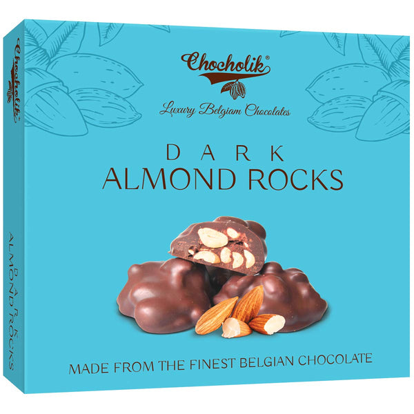Chocholik Belgium Dark Almond Rocks - Finest Chocolate Delight or Gift for Someone, 100gm