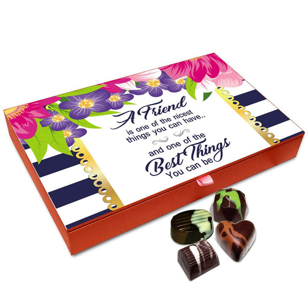 Chocholik Friendship Gift Box - A Friend Is The Nicest Thing You Can Have Chocolate Box For Friends - 12pc