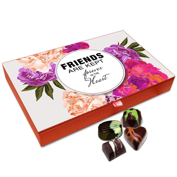 Chocholik Friendship Gift Box - Friends Are Kept Forever In Heart Chocolate Box For Friends - 12pc