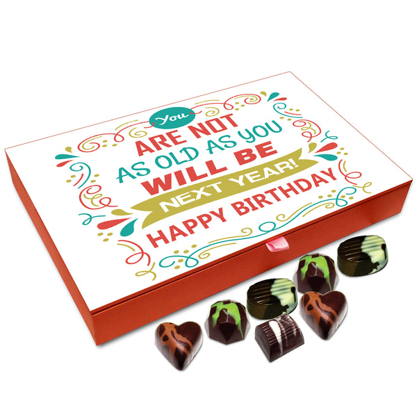 Chocholik Gift Box - You Are Not As Old As You Will Be Next Year Chocolate Box - 12pc