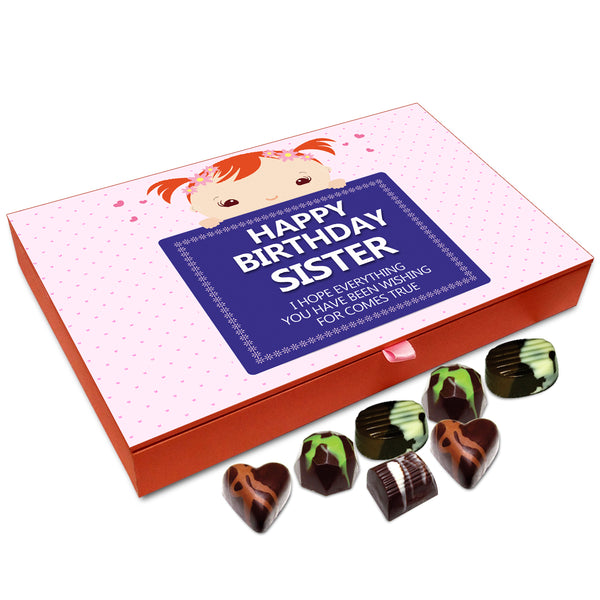 Chocholik Gift Box - Happy Birthday Sister Chocolate Box - 12pc