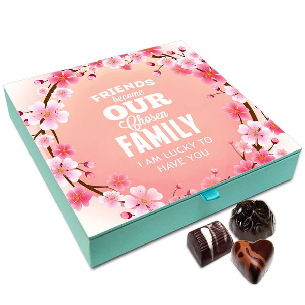 Chocholik Friendship Gift Box - Friends Become Our Chosen Family Chocolate Box For Friends - 9pc
