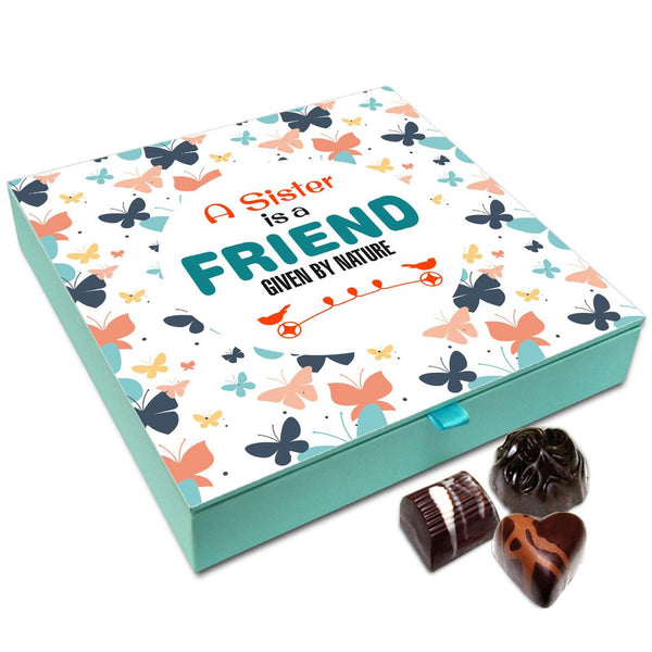 Chocholik Friendship Gift Box - A Sister Is Friend Given By Nature Chocolate Box For Friends - 9pc