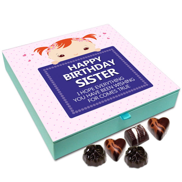 Chocholik Gift Box - Happy Birthday Sister Chocolate Box - 9pc