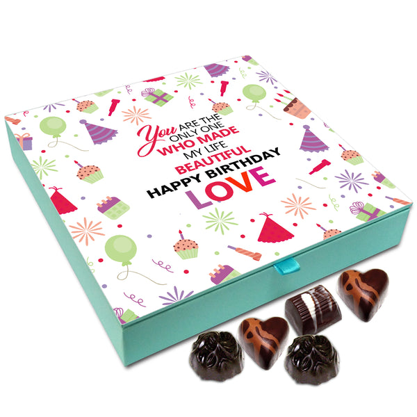 Chocholik Gift Box - You Made My Life Beautiful Happy Birthday Love Chocolate Box - 9pc