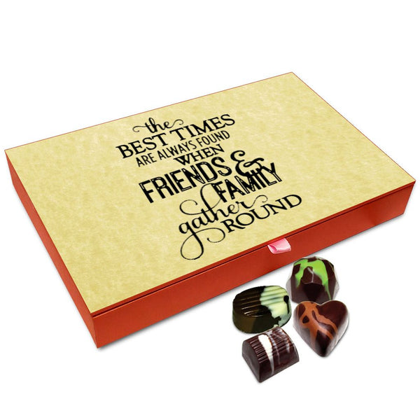 Chocholik Friendship Gift Box - Best Time Is Always With Friends And Family Chocolate Box For Friends - 12pc