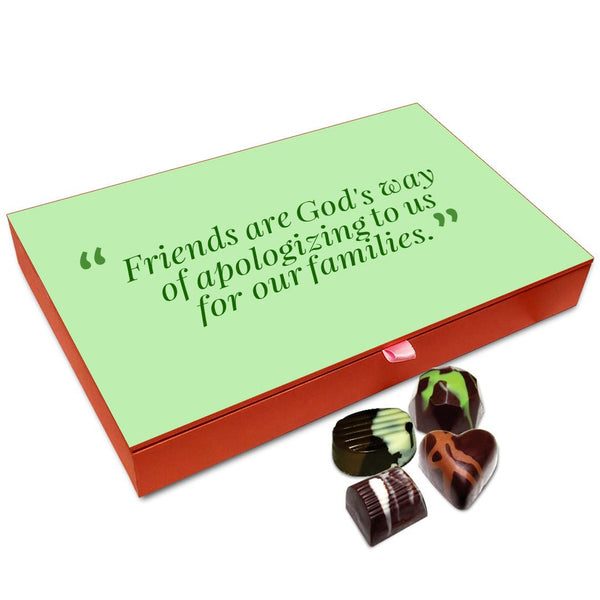 Chocholik Friendship Gift Box - Friends Are God's Way Of Apologizing Chocolate Box For Friends - 12pc