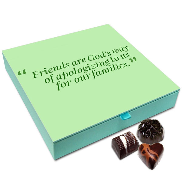 Chocholik Friendship Gift Box - Friends Are God's Way Of Apologizing Chocolate Box For Friends - 9pc