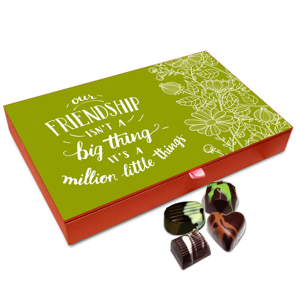 Chocholik Friendship Gift - Our Friendship is Combination of Little Things Chocolate Box for Friends - 12 Pc