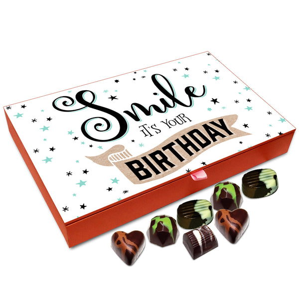 Chocholik Gift Box - Smile Its Your Birthday Chocolate Box - 12pc