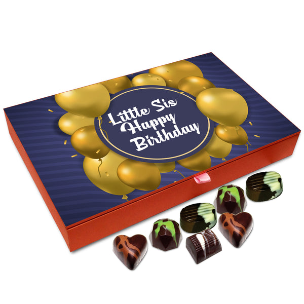 Chocholik Gift Box - Little Sis Happy Birthday Chocolate Box - 12pc