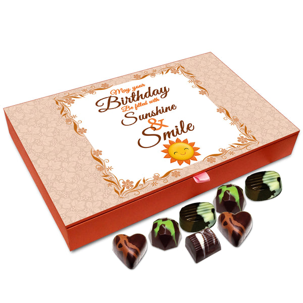 Chocholik Gift Box - May Your Birthday Is Filled With Sunshine And Smile Chocolate Box - 12pc