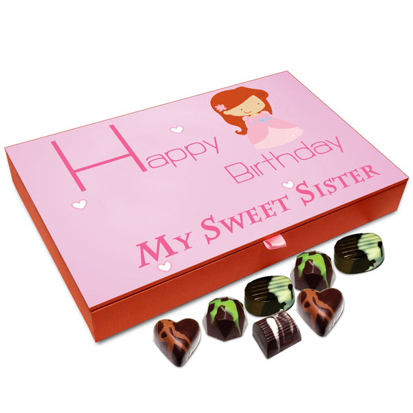 Chocholik Gift Box - Happy Birthday My Sweet Sister Chocolate Box - 12pc