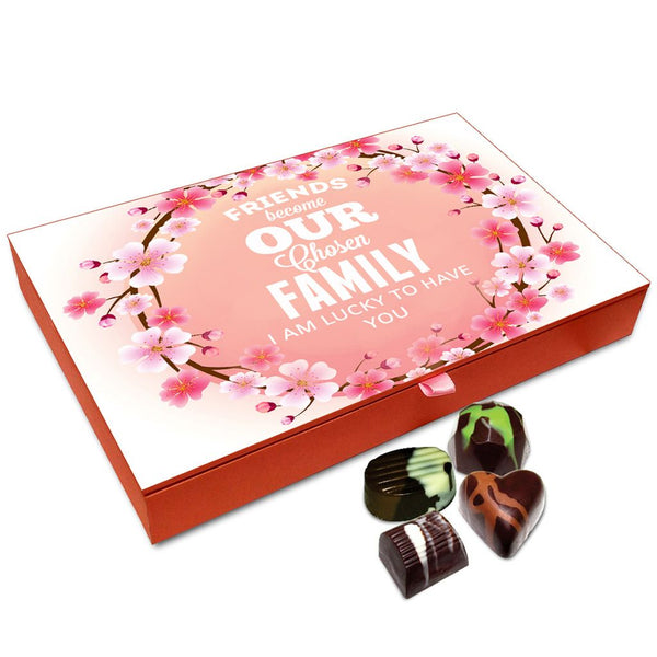 Chocholik Friendship Gift Box - Friends Become Our Chosen Family Chocolate Box For Friends - 12pc