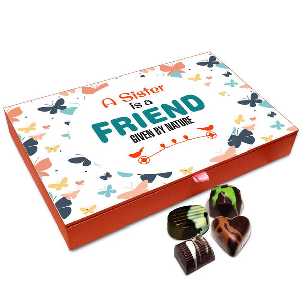 Chocholik Friendship Gift Box - A Sister Is Friend Given By Nature Chocolate Box For Friends - 12pc