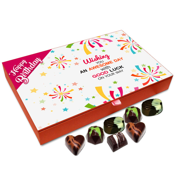 Chocholik Gift Box - Wishing You An Awesome Day Chocolate Box - 12pc