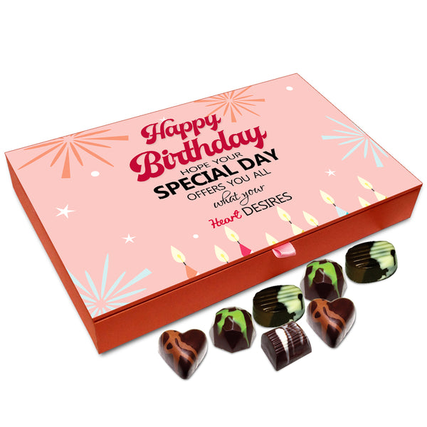 Chocholik Gift Box - My This Birthday Fulfill All Your Desires Chocolate Box - 12pc