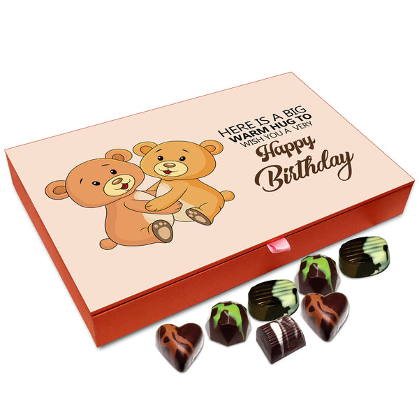 Chocholik Gift Box - Here Is Big Warm Hug To Wish You Happy Birthday Chocolate Box - 12pc