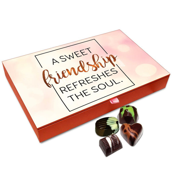 Chocholik Friendship Gift Box - A Sweet Friendship Refreshes The Soul Chocolate Box For Friends - 12pc