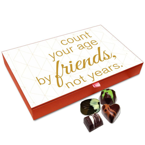 Chocholik Friendship Gift Box - Count Your Age By Friends Chocolate Box For Friends - 12pc