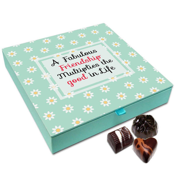 Chocholik Friendship Gift Box - A Fabulous Friendship Multiplies The Good In Life  Chocolate Box For Friends - 9pc