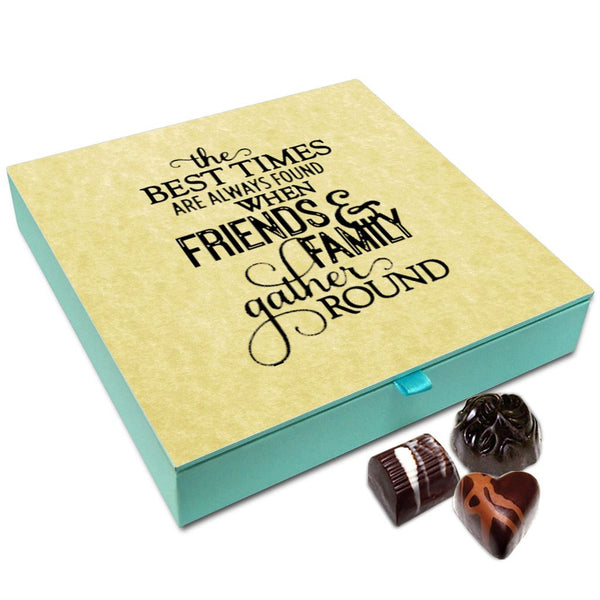 Chocholik Friendship Gift Box - Best Time Is Always With Friends And Family Chocolate Box For Friends - 9pc
