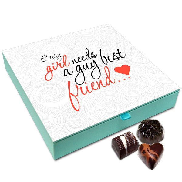 Chocholik Friendship Gift Box - A Girl Needs A Guy Best Friend Chocolate Box For Friends - 9pc