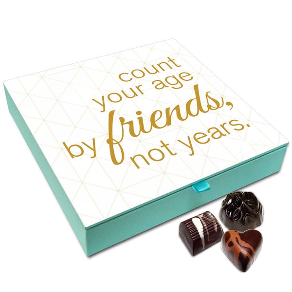 Chocholik Friendship Gift Box - Count Your Age By Friends Chocolate Box For Friends - 9pc