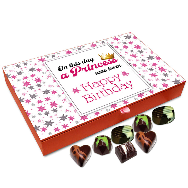 Chocholik Gift Box - A Princess Was Born On This Day Chocolate Box - 12pc