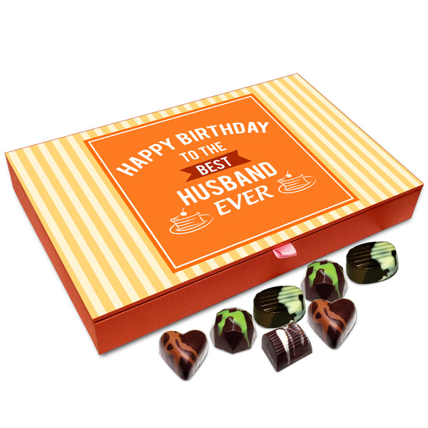 Chocholik Gift Box - Happy Birthday To The Best Husband Ever Chocolate Box - 12pc