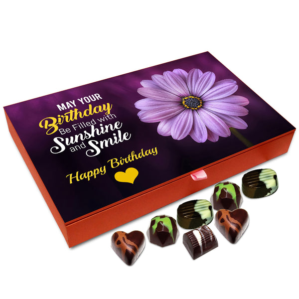 Chocholik Gift Box - I Wish Your Birthday Is Filled With Smile And Sunshine Chocolate Box - 12pc