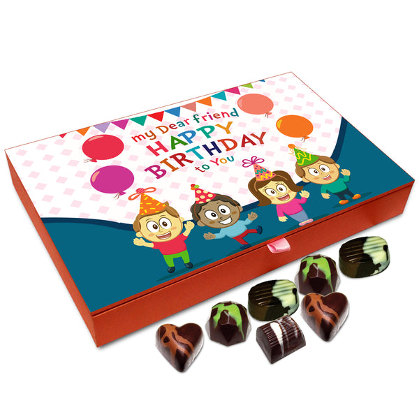 Chocholik Gift Box - My Dear Friend Happy Birthday To You Chocolate Box - 12pc
