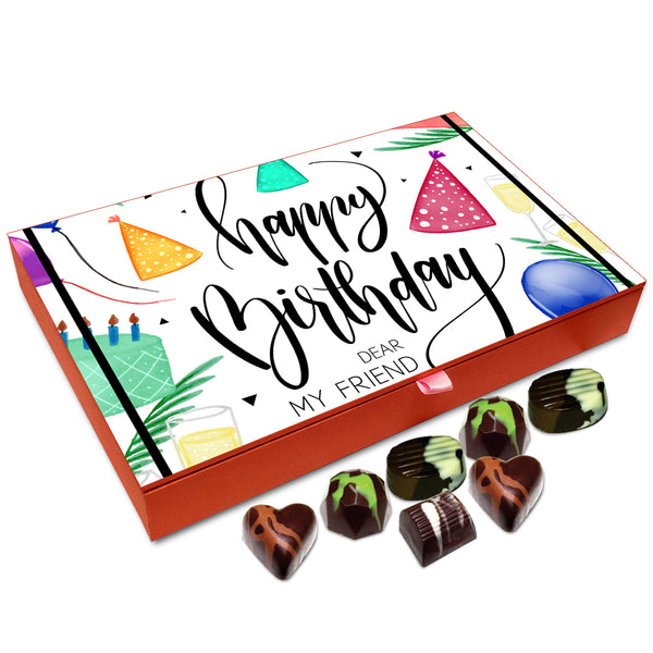 Chocholik Gift Box - A Very Happy Birthday My Dear Friend Chocolate Box - 12pc