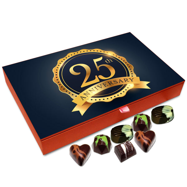 Chocholik Gift Box - Happy 25th Anniversary Chocolate Box - 12pc