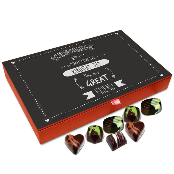 Chocholik Gift Box -Wishing You A Wonderful Birthday Chocolate Box - 12pc