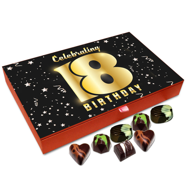 Chocholik Gift Box -Celebrating 18th Birthday Chocolate Box - 12pc