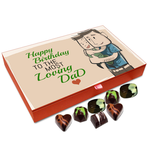 Chocholik Gift Box - Happy Birthday To The Most Loving Dad Chocolate Box - 12pc