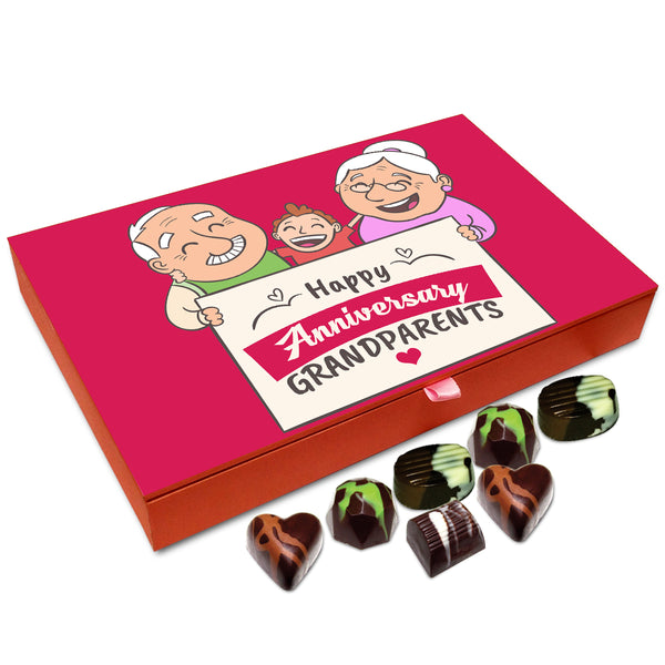 Chocholik Gift Box - Happy Anniversary Dear Grandparents Chocolate Box - 12pc