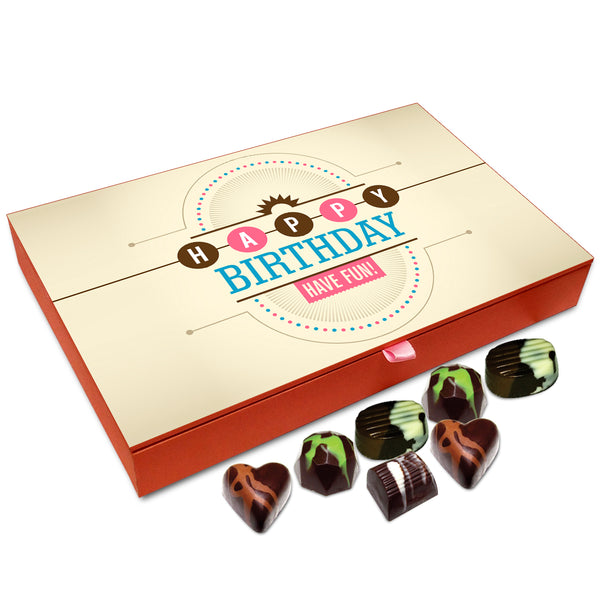 Chocholik Gift Box - Happy Birthday Have Fun Chocolate Box - 12pc