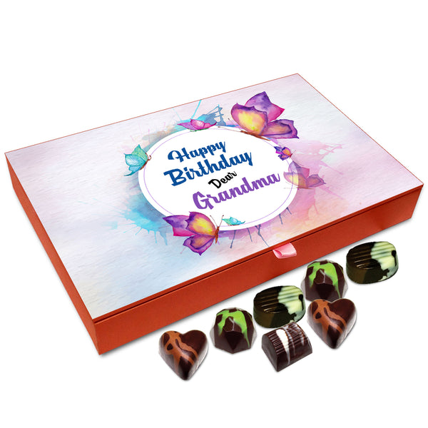Chocholik Gift Box - Happy Birthday Dear Grandmother Chocolate Box - 12pc