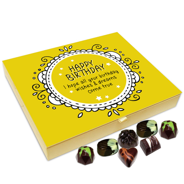 Chocholik Gift Box - I Hope All Your Birthday Wishes Come True Chocolate Box - 20pc