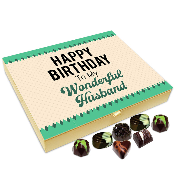 Chocholik Gift Box - Happy Birthday My Wonderful Husband Chocolate Box - 20pc