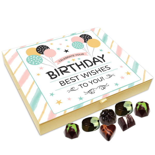 Chocholik Gift Box - Best Wishes On Your Birthday Chocolate Box - 20pc