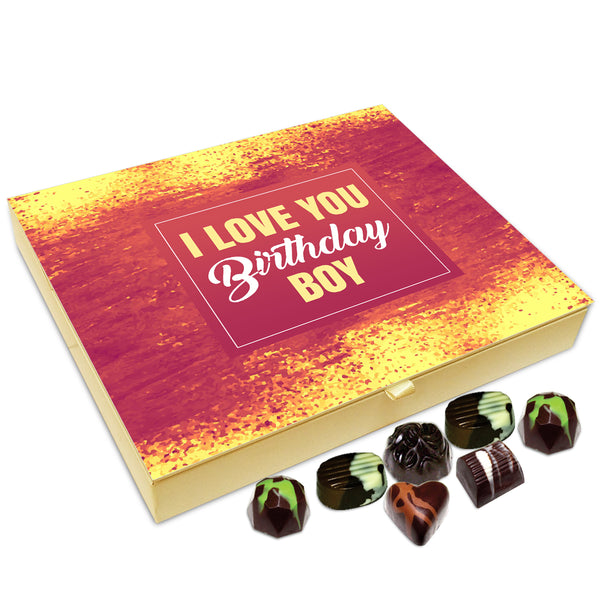 Chocholik Gift Box - I Love You Birthday Boy Chocolate Box - 20pc