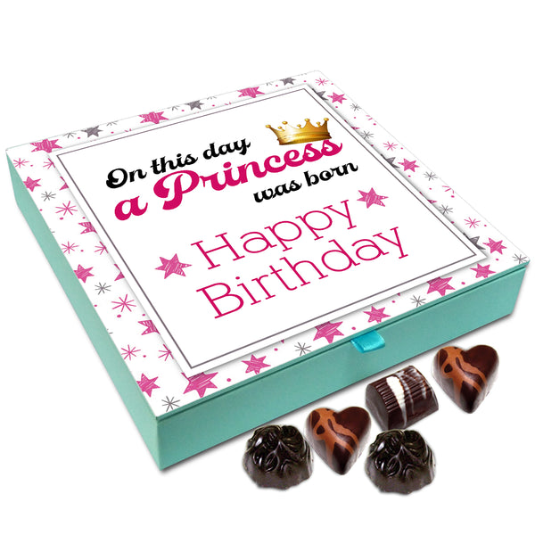 Chocholik Gift Box - A Princess Was Born On This Day Chocolate Box - 9pc