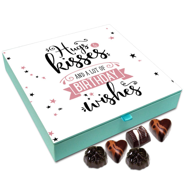 Chocholik Gift Box - Hugs Kisses And Lots Of Birthday Wishes Chocolate Box - 9pc