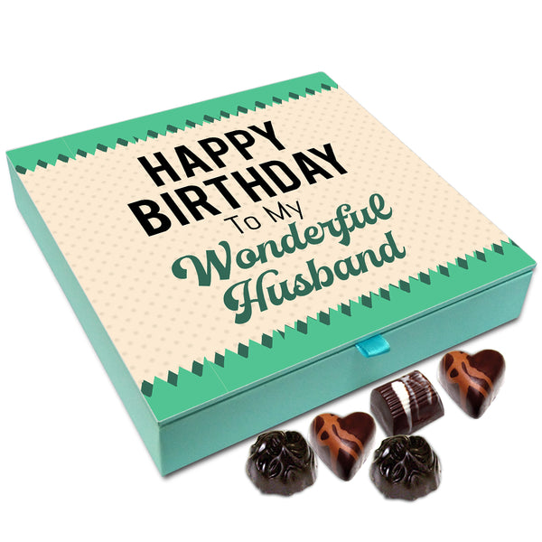Chocholik Gift Box - Happy Birthday My Wonderful Husband Chocolate Box - 9pc