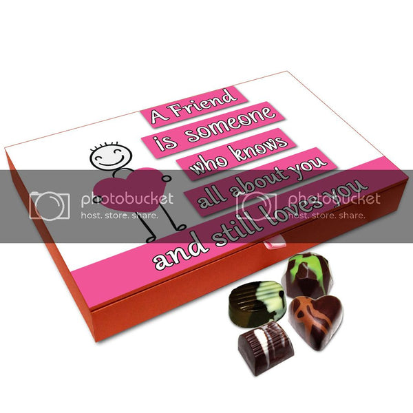 Chocholik Friendship Gift Box - A Friend Knows All About You And Still Likes You Chocolate Box For Friends - 12pc
