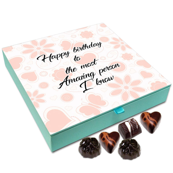 Chocholik Gift Box - Happy Birthday To The Most Amazing Person I Know Chocolate Box - 9pc