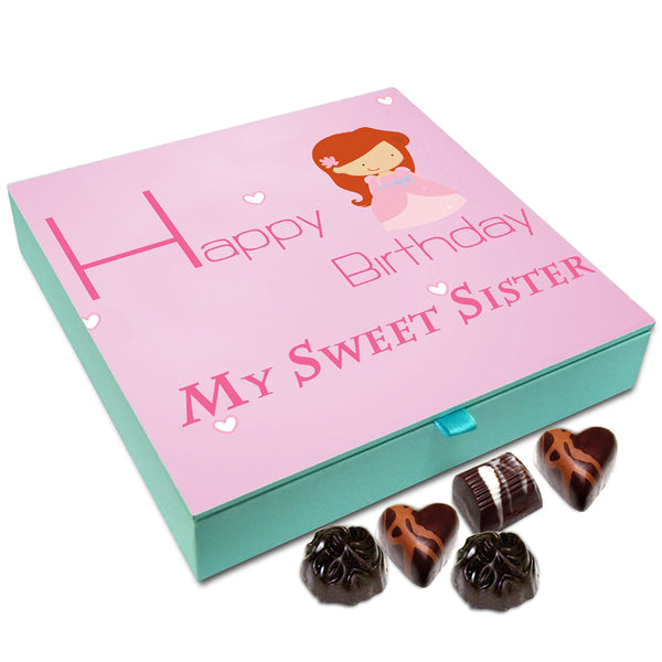 Chocholik Gift Box - Happy Birthday My Sweet Sister Chocolate Box - 9pc
